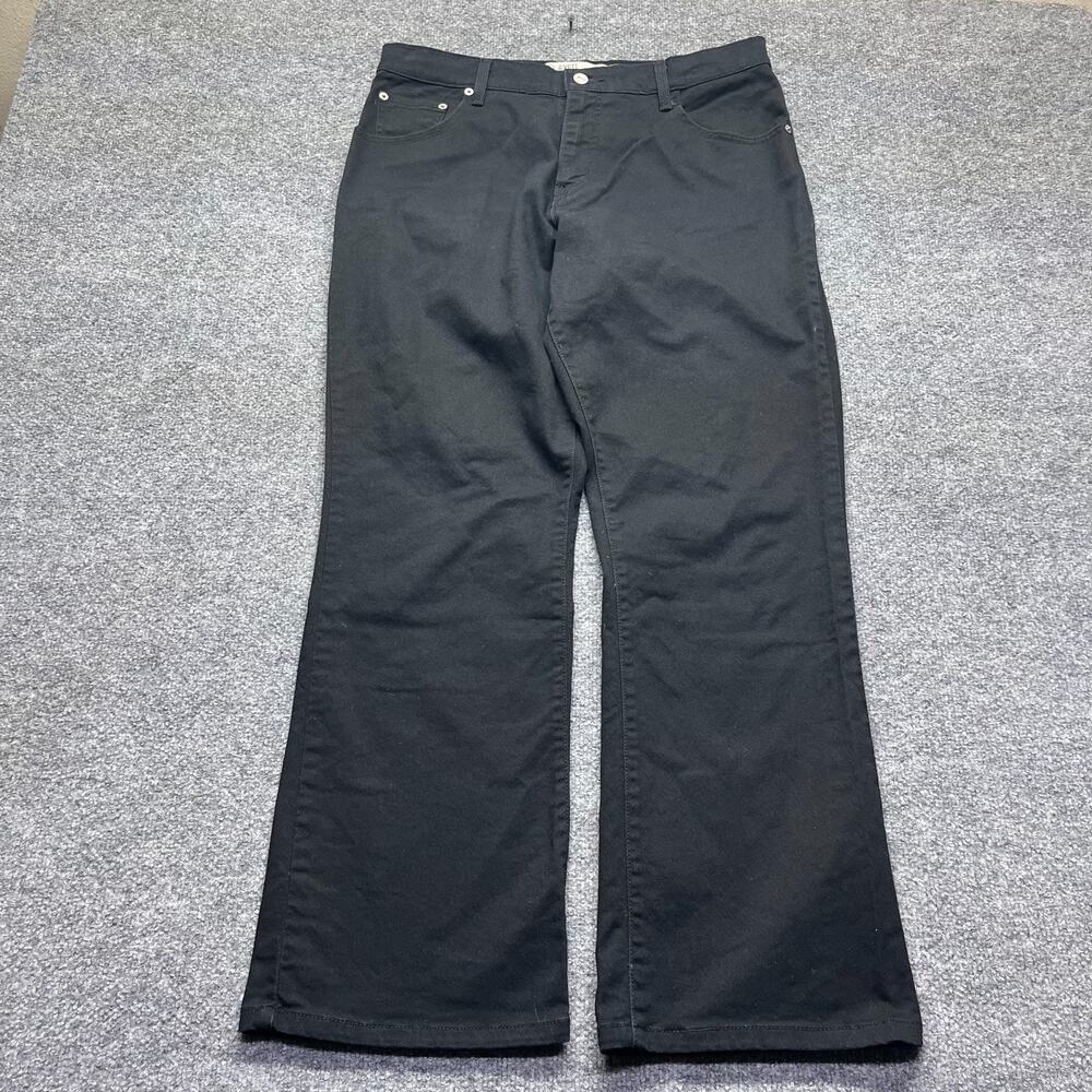 Levi's 550 Womens Relaxed Boot Cut Jeans Black Stretch Denim Size 14S